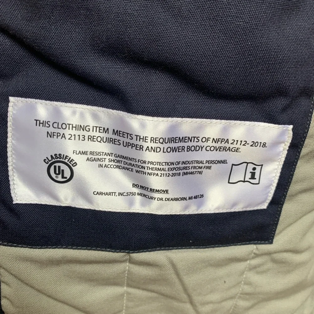 Carhartt Fire Retardant Quick Duck Vest Navy 2XL